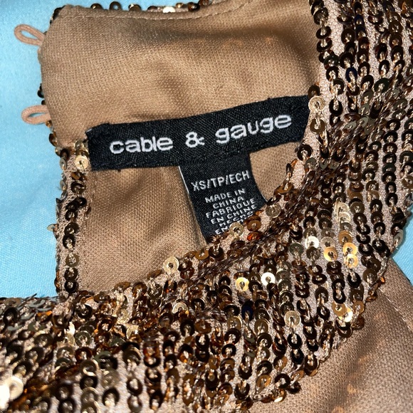 NWOT Copper Gold Sequin Top - Picture 2 of 9